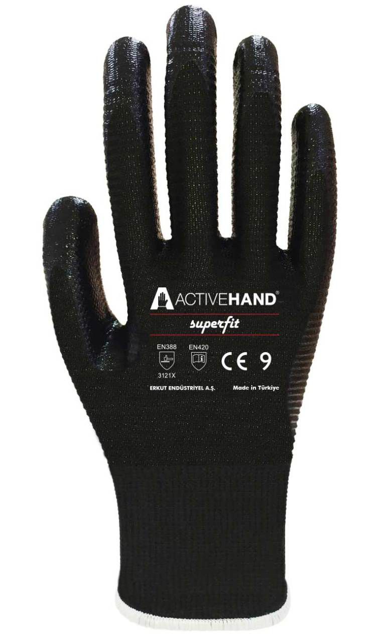 Active Hand Süperfit NT101 Nitril Kaplı Eldiven